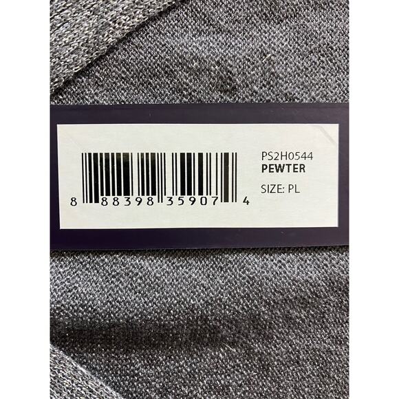 NYDJ Not Your Daughter's Jeans Long Sleeve Top Pewter Sparkle Size Petite Large - Picture 6 of 8